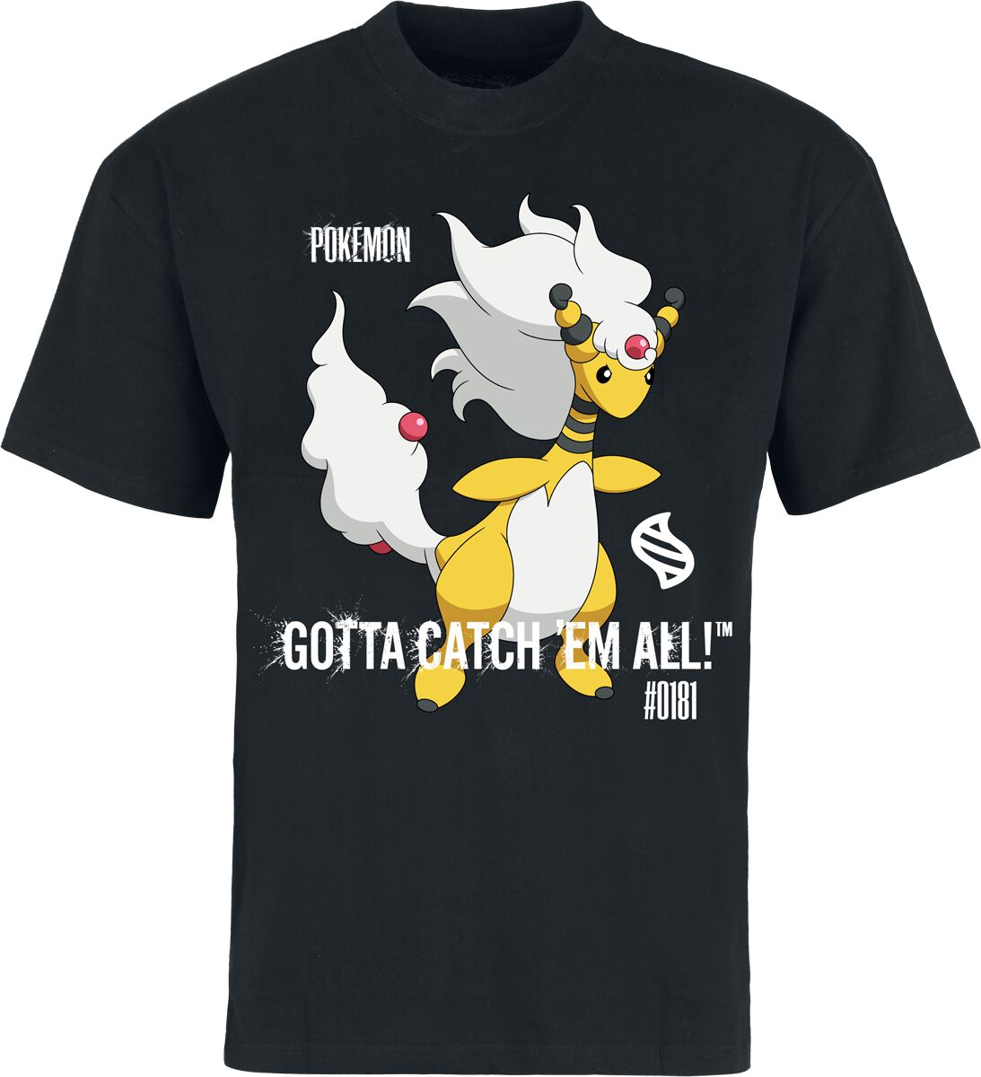 Camiseta  de Pokémon - Mega - Ampharos - Hombre - Negro