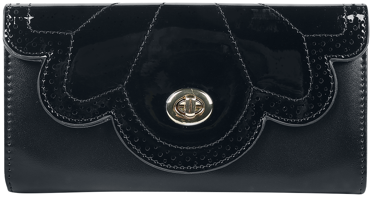 Banned Retro Scalloped Geldbörse schwarz