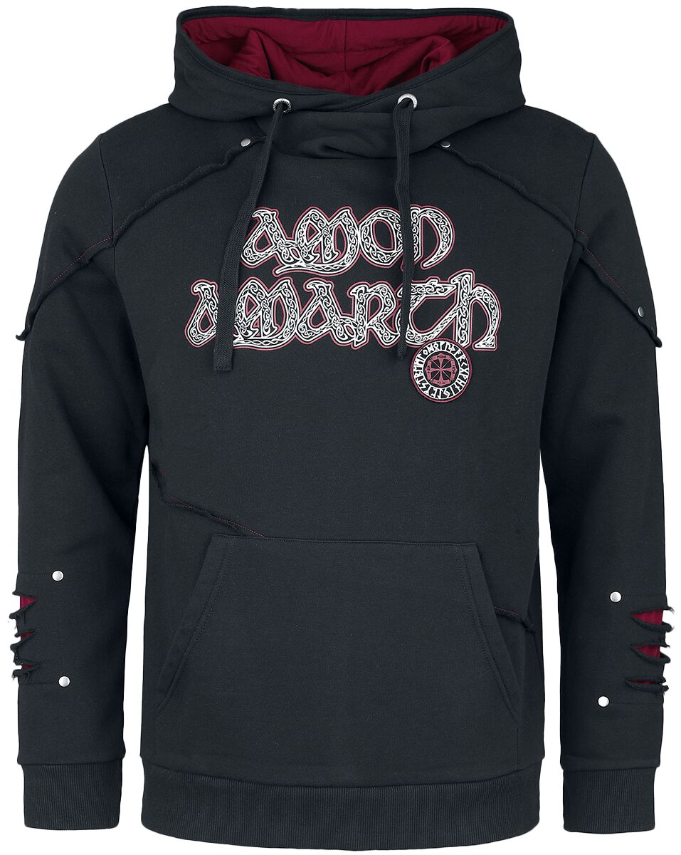 Sweat-shirt à capuche de Amon Amarth - EMP Signature Collection - M à XXL - pour Homme - noir/rouge