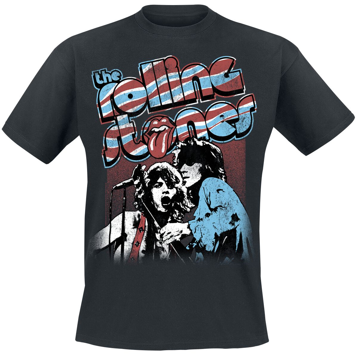 The Rolling Stones Vintage Swirl T-Shirt black