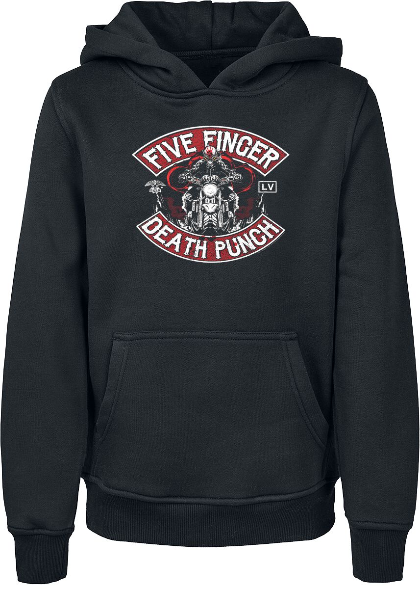 Image of Five Finger Death Punch Kids - Biker Skully Kinder-Kapuzenpulli schwarz