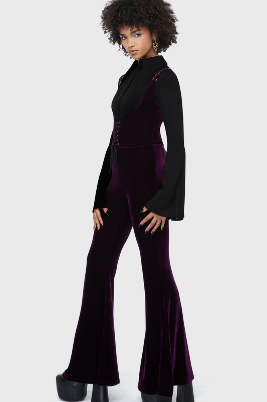 Thumbnail - Killstar Beneath The Eclipse - Night Petal Underbust Corset Korsett lila in 4XL