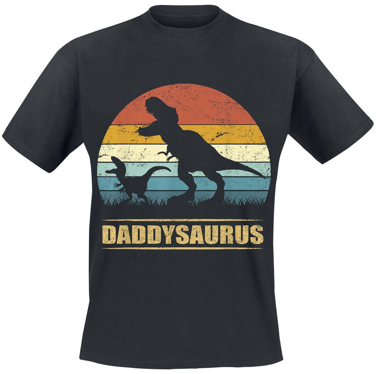 Familie & Freunde T-Shirt - Daddysaurus 3 - S bis 4XL - für Männer - Größe XXL - schwarz