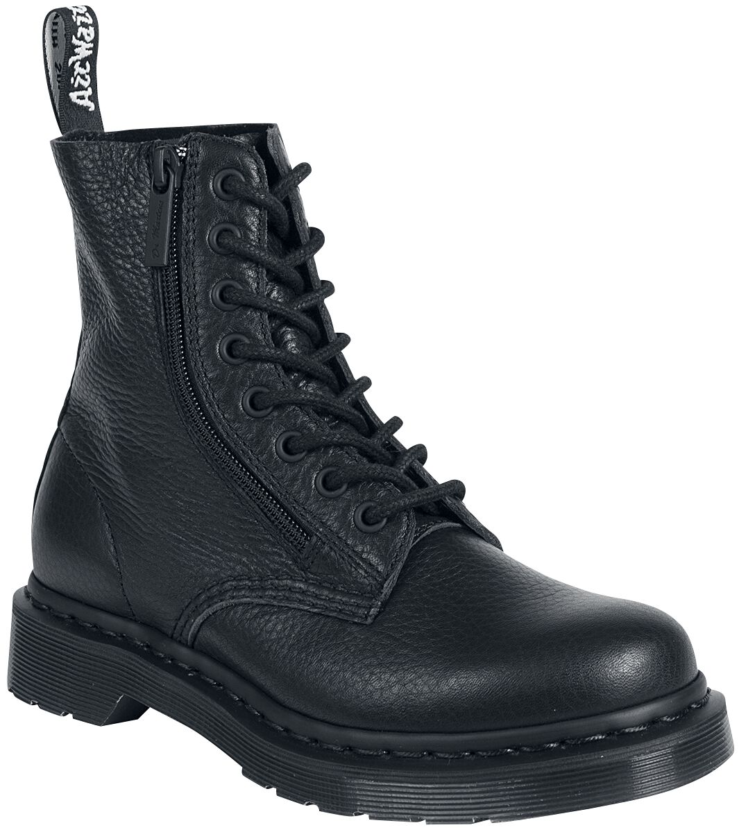 Image of Dr. Martens 1460 Pascal With Zip Black Aunt Sally Boots schwarz