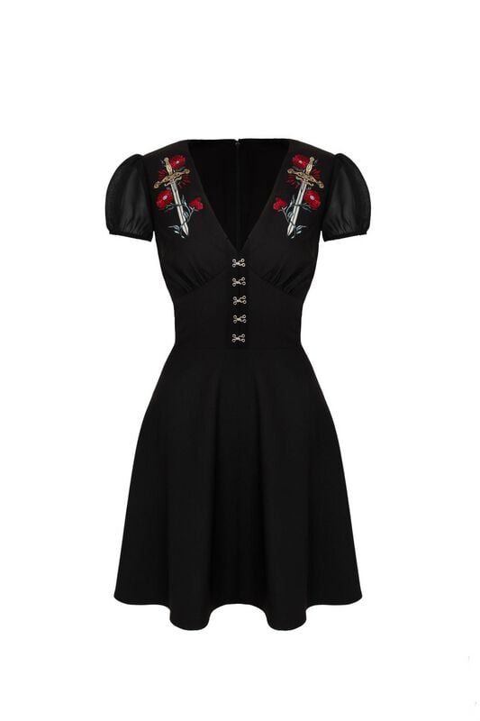 Levně Hell Bunny Elyse Dress Šaty černá