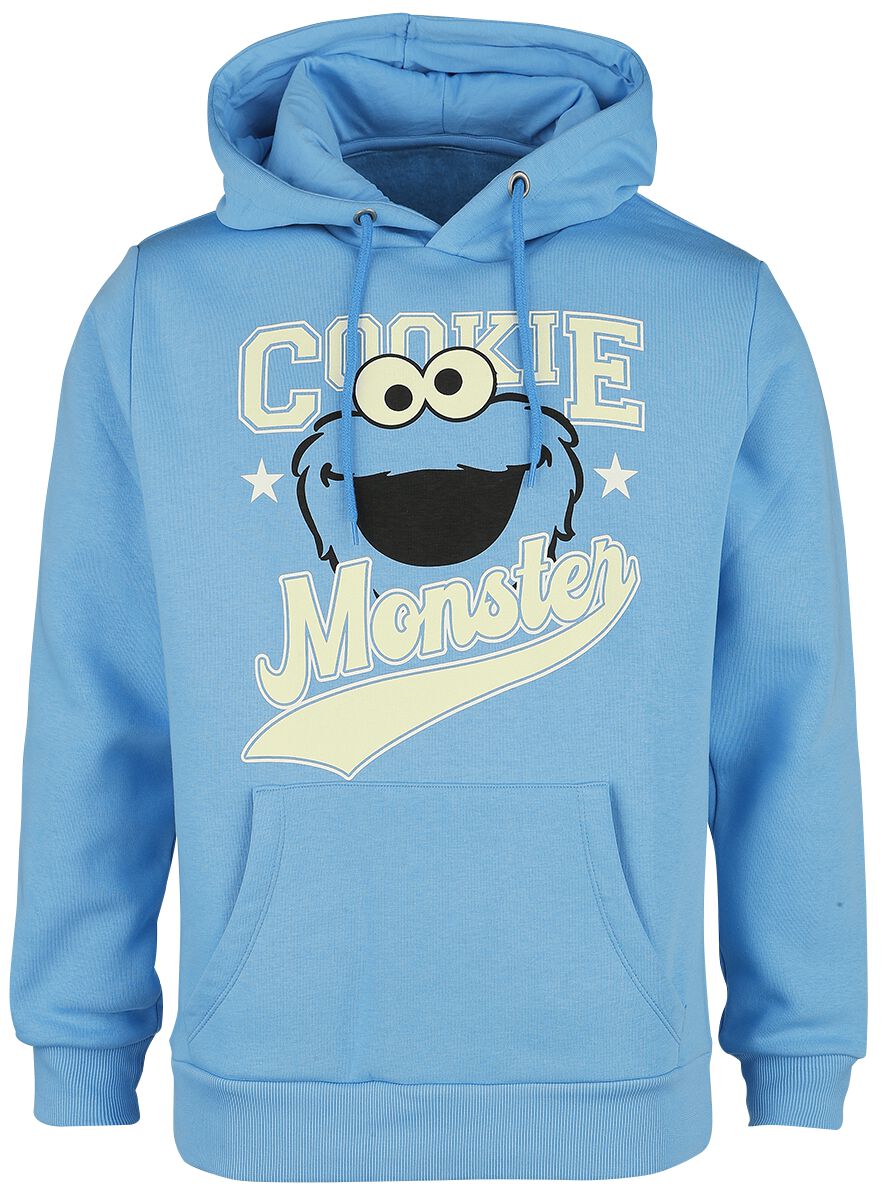 Sesamstraße Kapuzenpullover - Cookie Monster - S bis XXL - für Männer - Größe XL - hellblau  - EMP exklusives Merchandise!