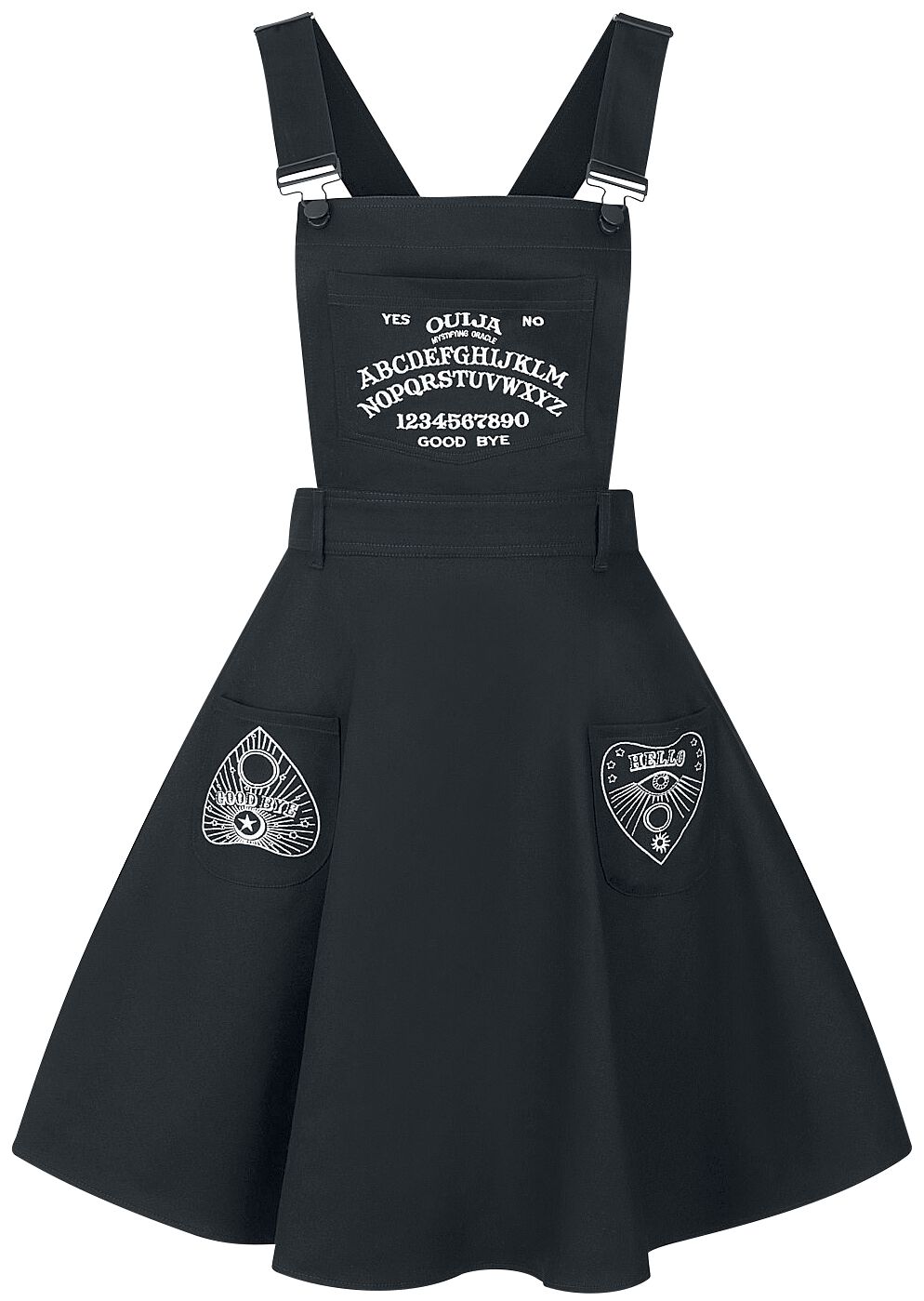 Hell Bunny Kleid knielang Samara Pinafore Dress XS bis 4XL für Damen Größe M schwarz  - Onlineshop EMP