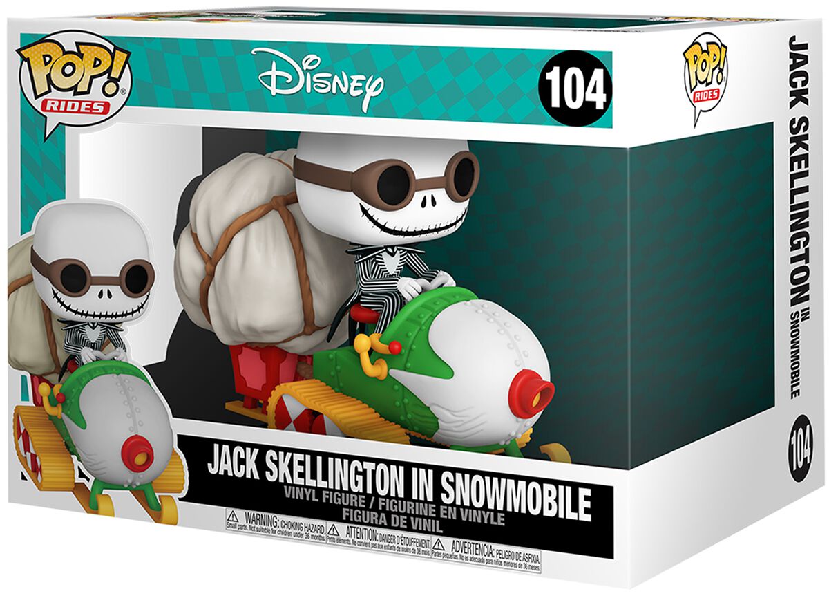 The Nightmare Before Christmas Jack Skellington in Snowmobile (POP Rides) Vinyl Figur 104 Funko Pop! multicolor – 30.01% Rabatt