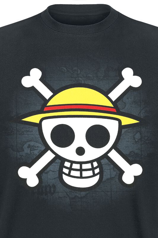 Filme & Serien One Piece Skull With Map | One Piece T-Shirt