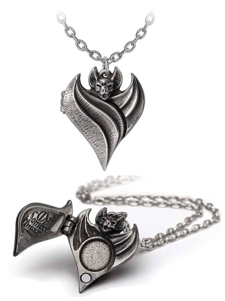 Alchemy Gothic Darken Heart Locket Necklace multicolor