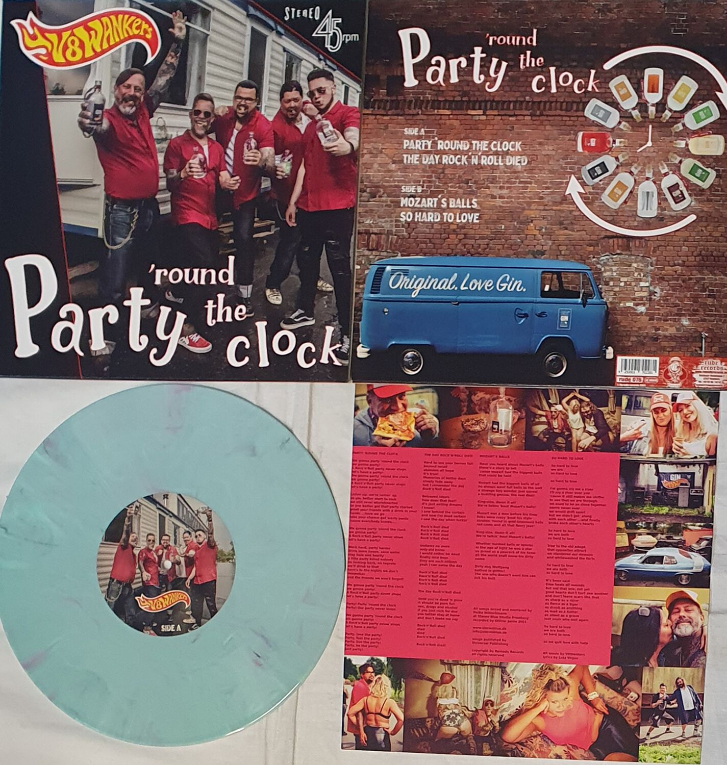 Levně V8 Wankers Party 'round the clock 10 inch-EP mramorovaná