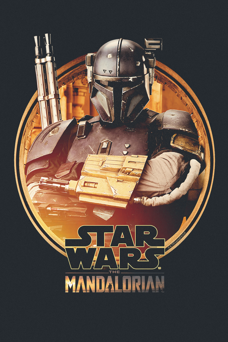 Star Wars The Mandalorian - Paz Vizsla Framed T-Shirt schwarz