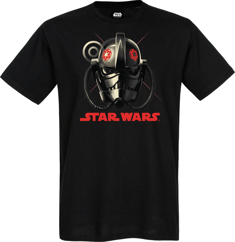 Star Wars Disney T-Shirt - Andor - Tie Avenger Helmet and Logo - for Men - black