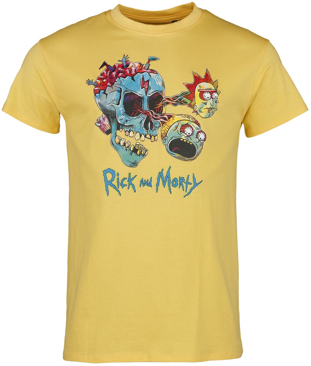 Rick And Morty T-Shirt - Summer Vibes - S bis XXL - für Männer - Größe S - gelb  - Lizenzierter Fanartikel