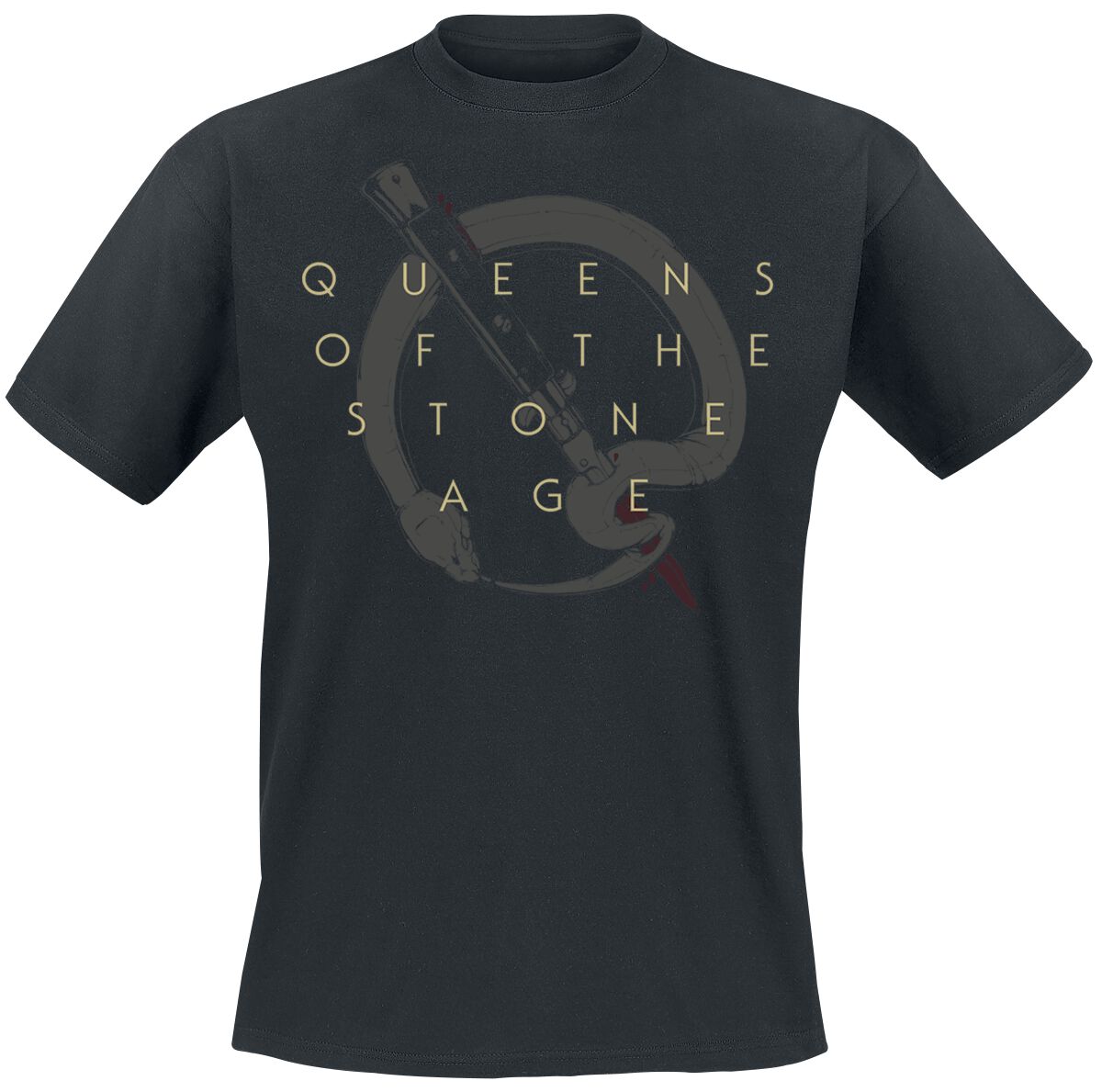 Queens Of The Stone Age T-Shirt - In Times New Roman - Bad Dog - S bis 3XL - für Männer - Größe XXL - schwarz  - Lizenziertes Merchandise!