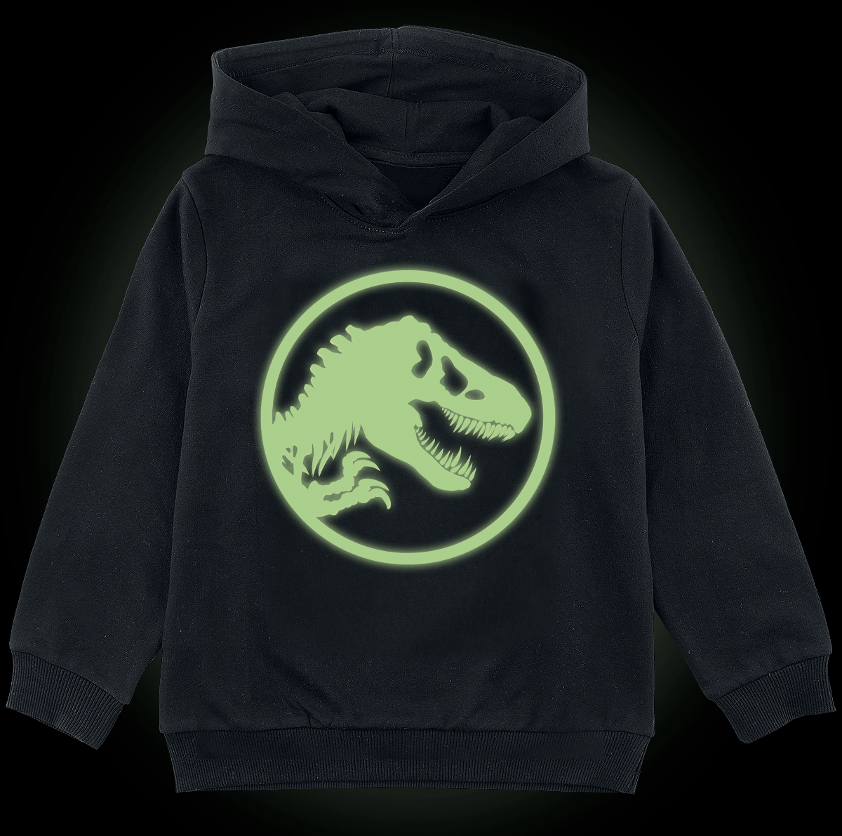 Jurassic Park Kids - Jurassic World - Logo - Glow In The Dark Kapuzenpullover schwarz