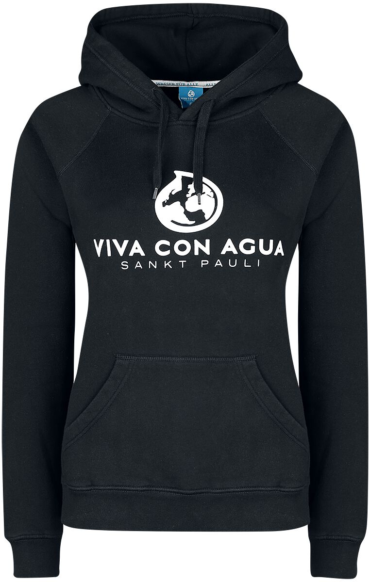 Sweat-shirt à capuche de Viva Con Agua - Sweat à Capuche avec Logo - S - pour Femme - noir