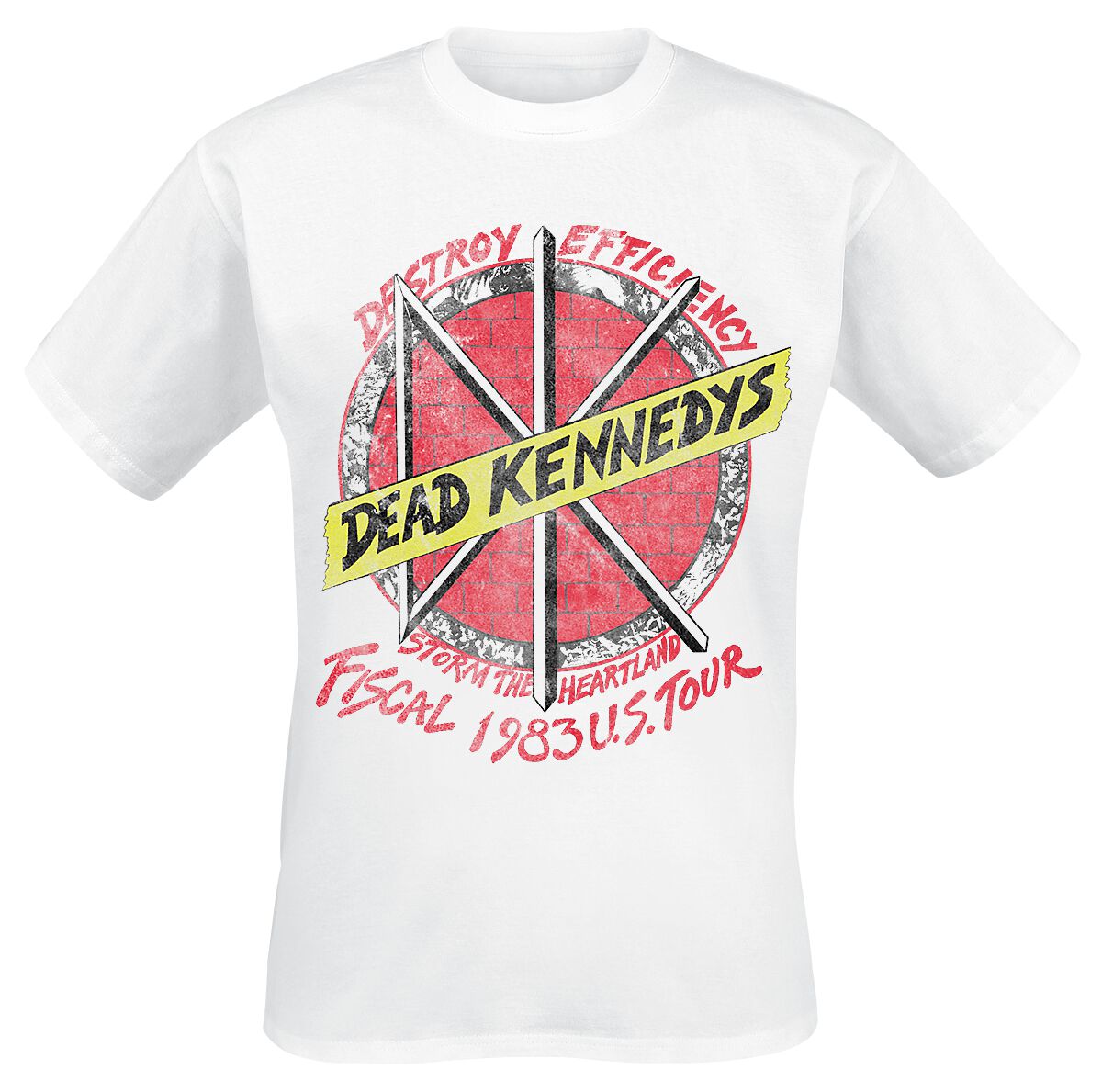 Image of Dead Kennedy's Fiscal Tour 83 T-Shirt weiß