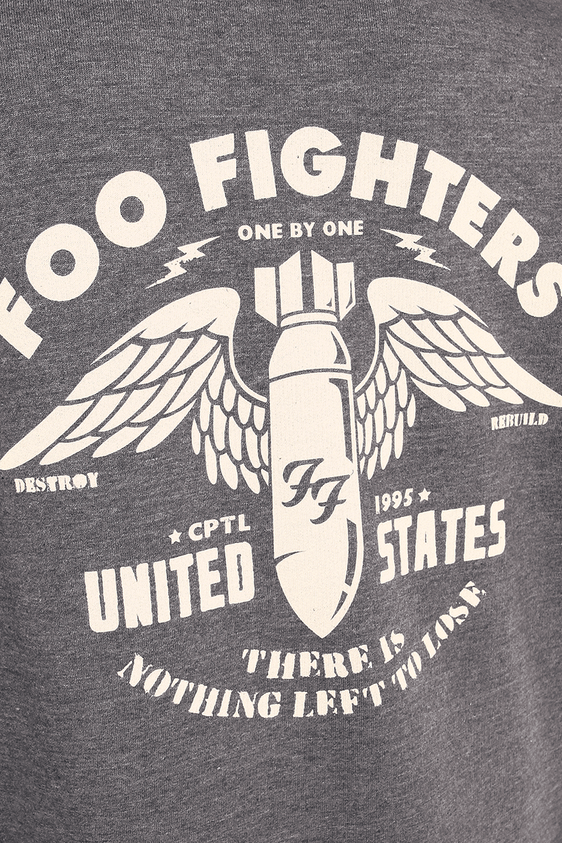 Foo Fighters There Is Nothing Left Kapuzenjacke charcoal meliert