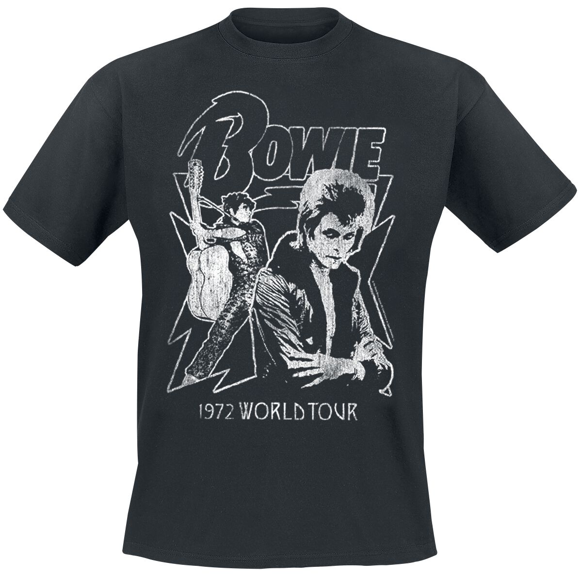 David Bowie Mono 1972 World Tour T-Shirt schwarz David Bowie Mono 1972 World Tour T-Shirt schwarz