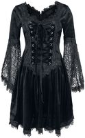 Steampunk Kleider - Schwarzes Kleid mit Schnürung