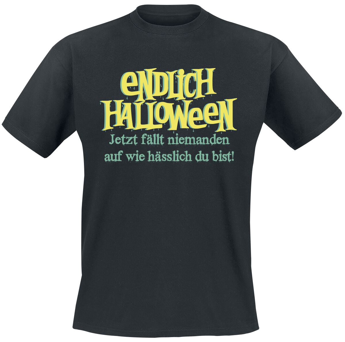 Sprüche Endlich Halloween… T-Shirt schwarz Sprüche Endlich Halloween… T-Shirt schwarz