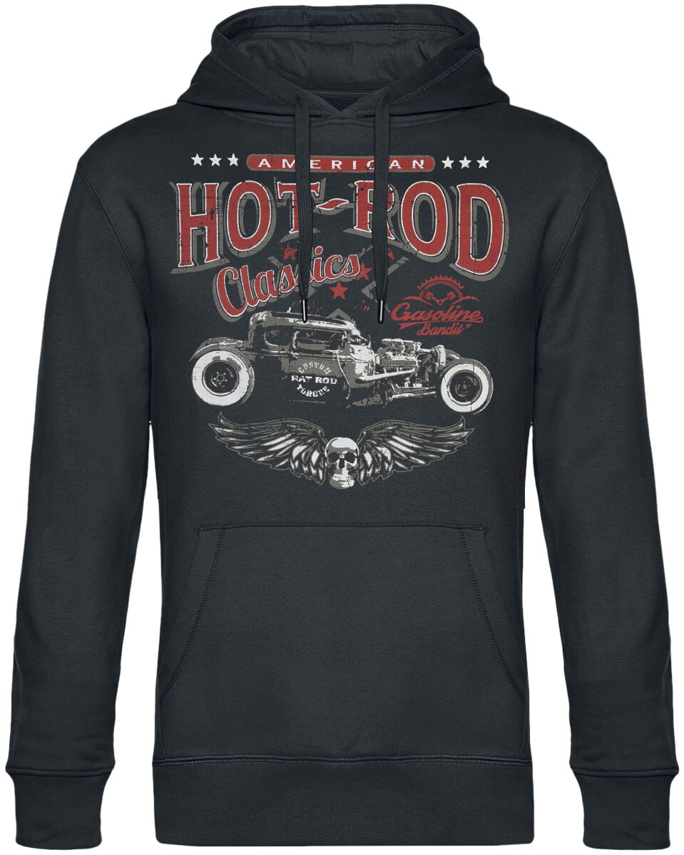 Gasoline Bandit – Rockabilly Kapuzenpullover – Hot Rod Classics – XXL bis 4XL – für Männer – Größe XXL – schwarz Gasoline Bandit – Rockabilly Kapuzenpullover – Hot Rod Classics – XXL bis 4XL – für Männer – Größe XXL – schwarz