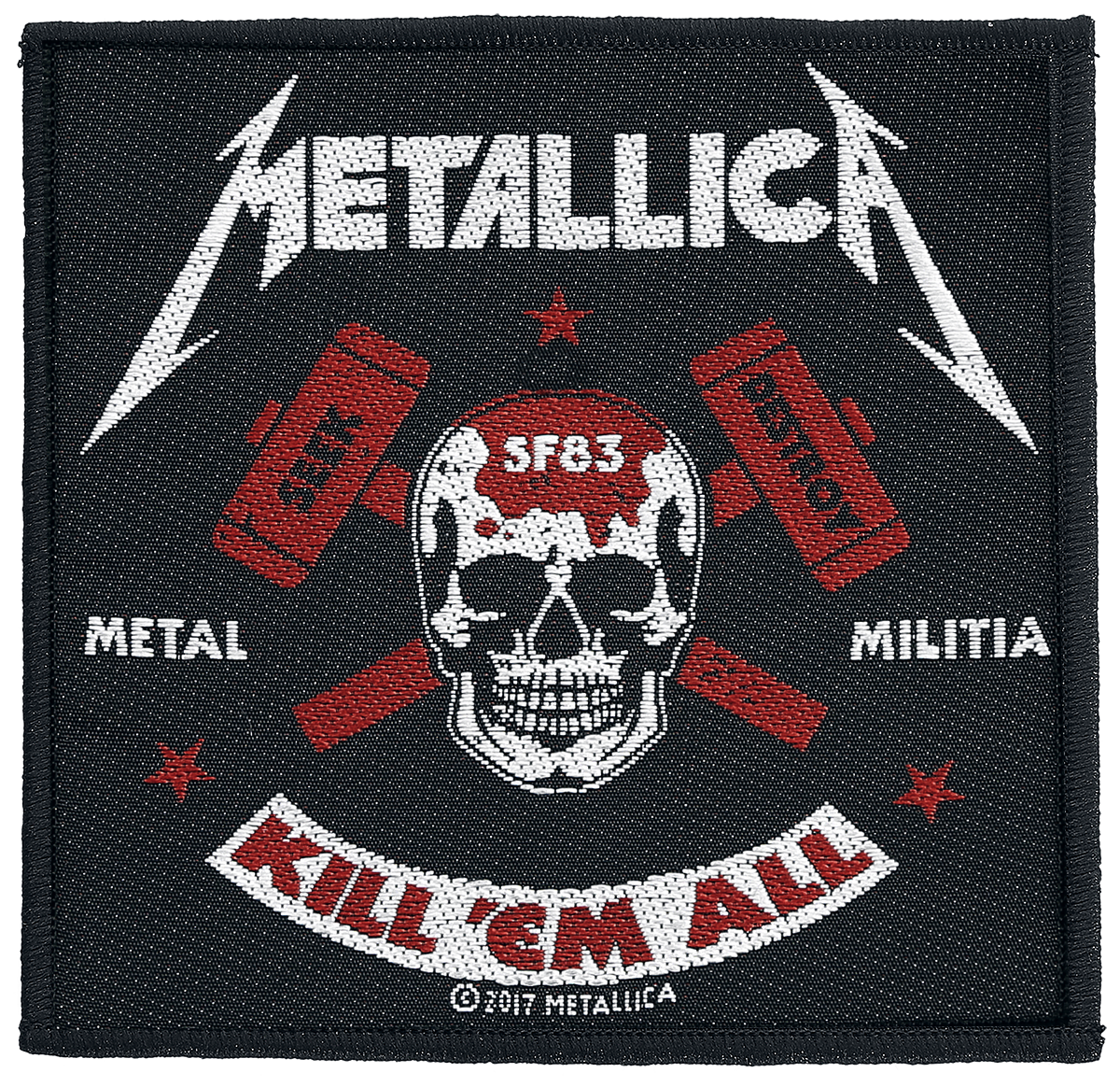 Metallica - Metal Militia - Patch - schwarz| rot| weiß