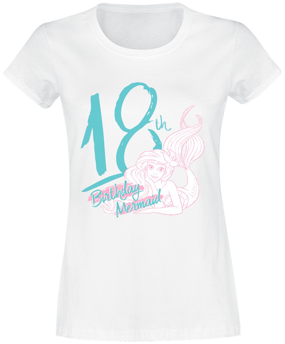 Arielle, die Meerjungfrau Birthday Mermaid 18 T-Shirt weiß