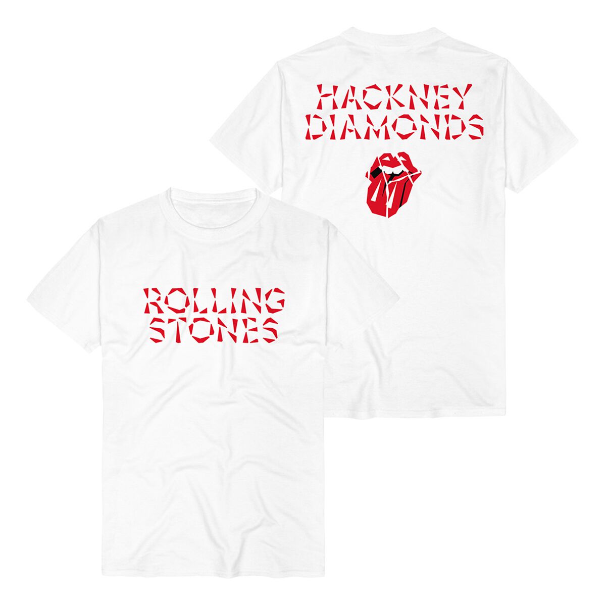 The Rolling Stones T-Shirt - Hackney Diamonds Logo - S bis XXL - für Männer - Größe S - weiß  - Lizenziertes Merchandise!