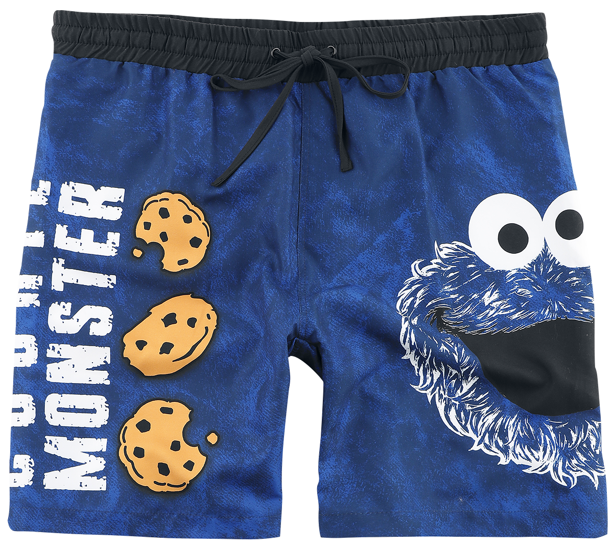 Sesamstraße - Cookie Monster - Face - Badeshort - blau - EMP Exklusiv!
