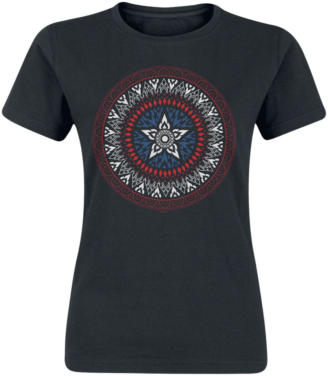 Captain America Ornamental Shield T-Shirt black