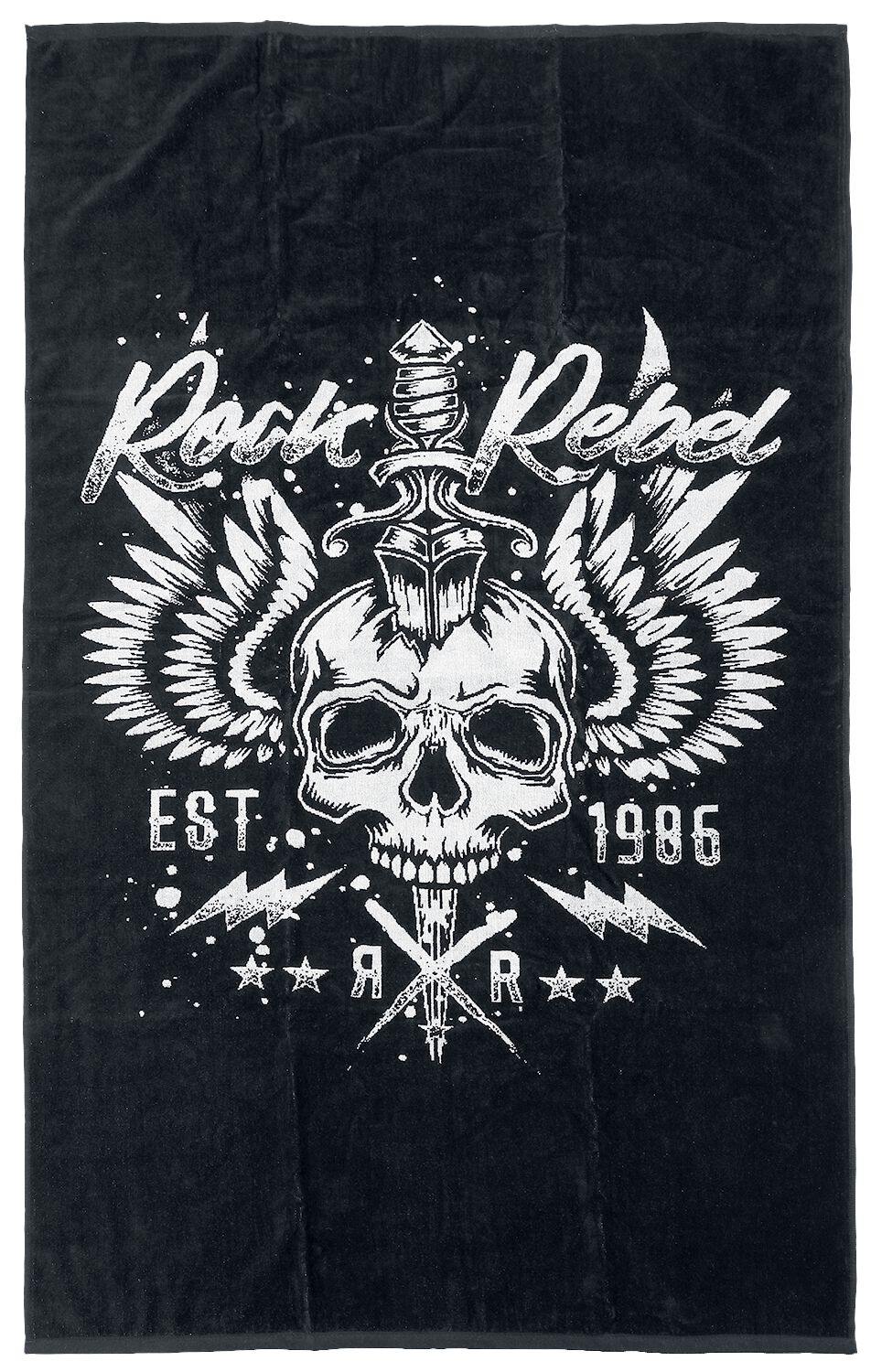 Rock Rebel by EMP Skulls With Wings  Handtuch  Standard