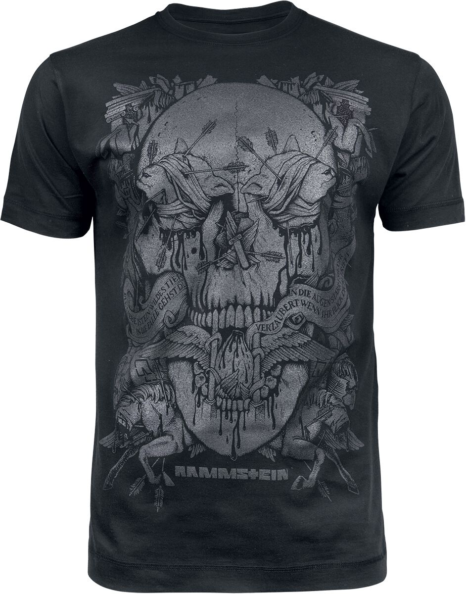 Rammstein T-Shirt - Amour - S bis XXL - für Männer - Größe L - schwarz  - Lizenziertes Merchandise!