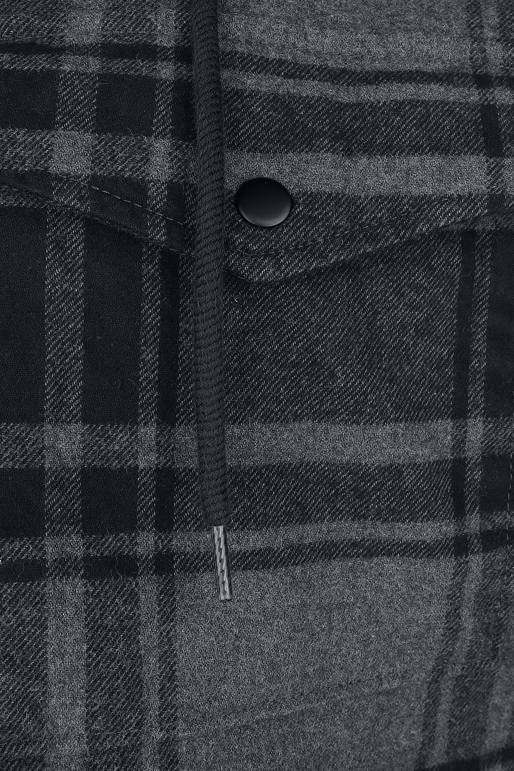 Thumbnail - Vans Piedmont Hooded Plaid Shacket Übergangsjacke schwarz in L