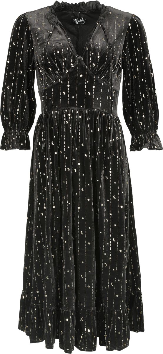 Hell Bunny Galactica Dress Mittellanges Kleid schwarz in M