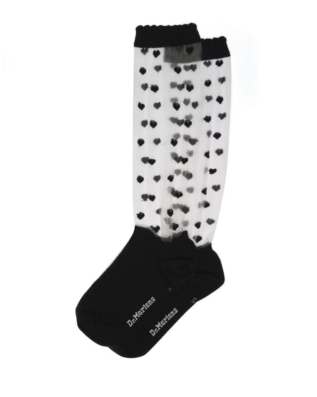 Calcetines  de Dr. Martens - Short Heart Mesh Sock - Black Negro