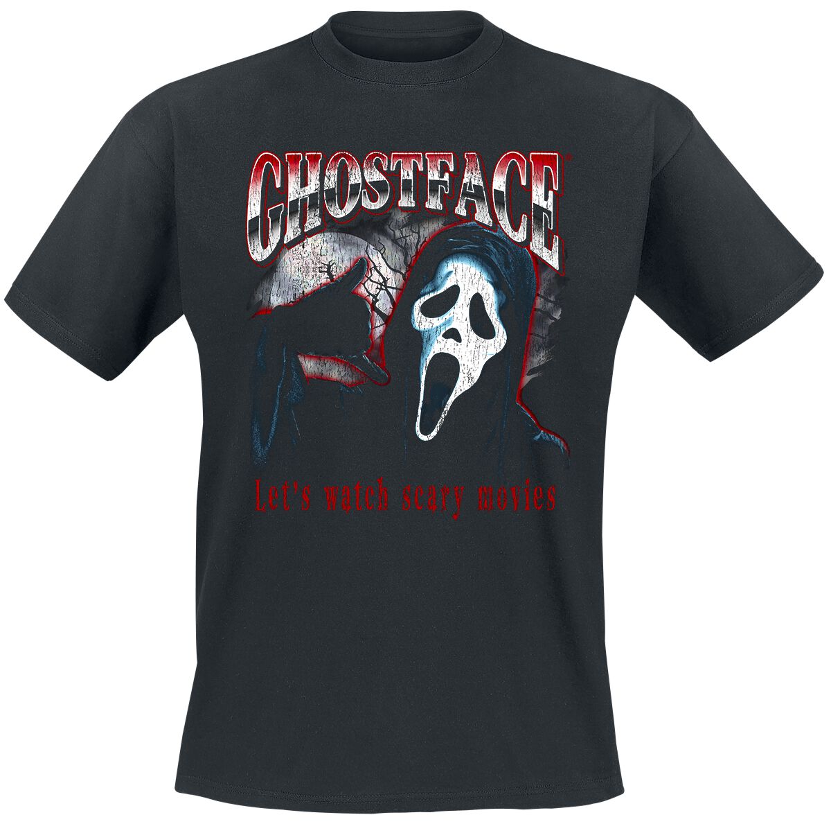 T-Shirt - Ghostface - Slasher - M bis XXL - für Männer - Größe XL - schwarz - Lizenzierter Fanartikel - Männer - male