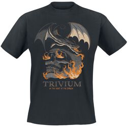 Flaming Skull Black, Trivium, T-Shirt