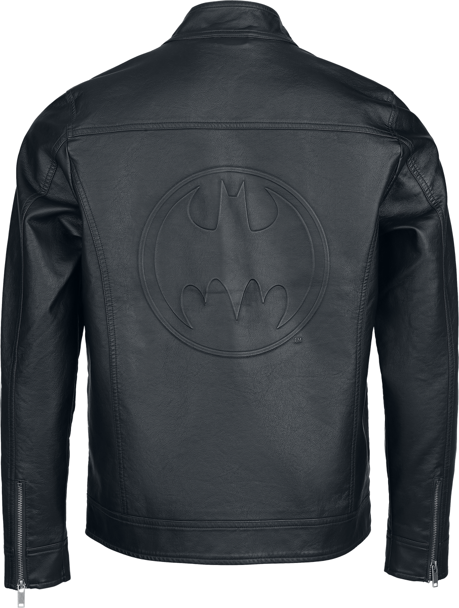 Thumbnail - Batman Batman Kunstlederjacke schwarz in XXL