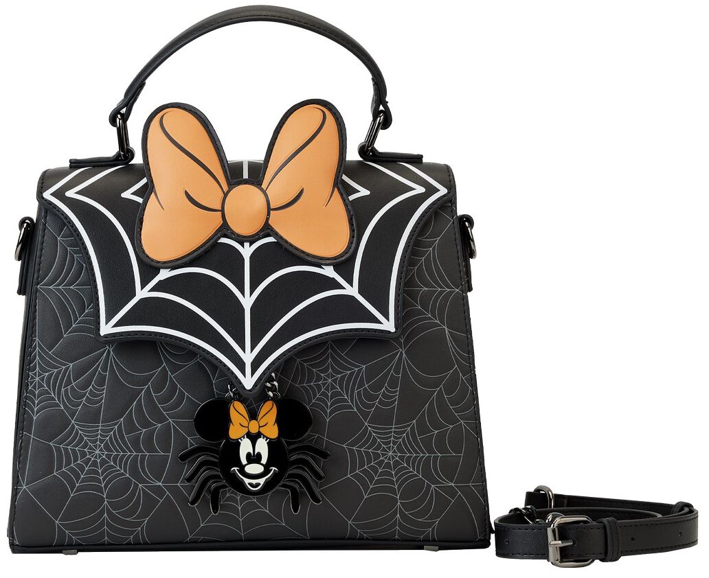 Mickey Mouse - Disney Umhängetasche - Loungefly - Spider Minnie - für Damen - schwarz/weiß/orange  - Lizenzierter Fanartikel