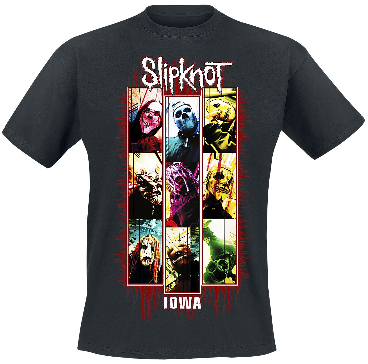 Image of Slipknot Iowa Band Splatter T-Shirt schwarz