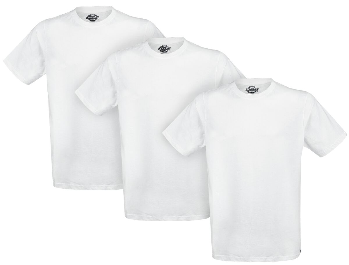 Levně Dickies Balení 3 ks triček Dickies Sada triček bílá