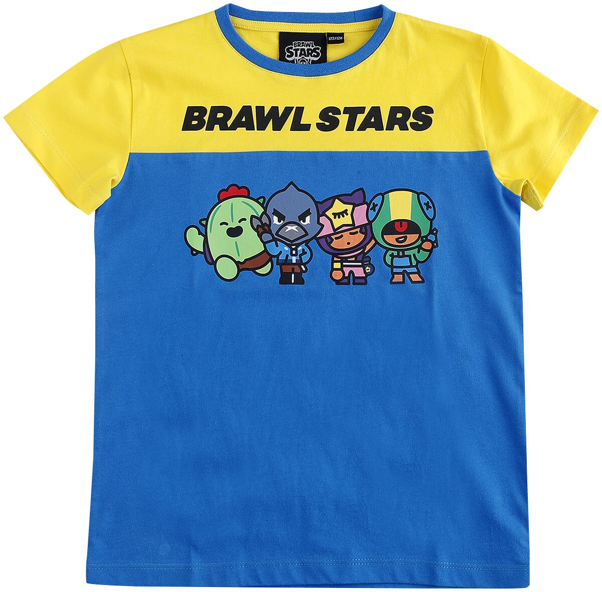 T-shirt Gaming de Brawl Stars - Brawl - 122/128 à 170/176 - pour garçons - bleu/jaune