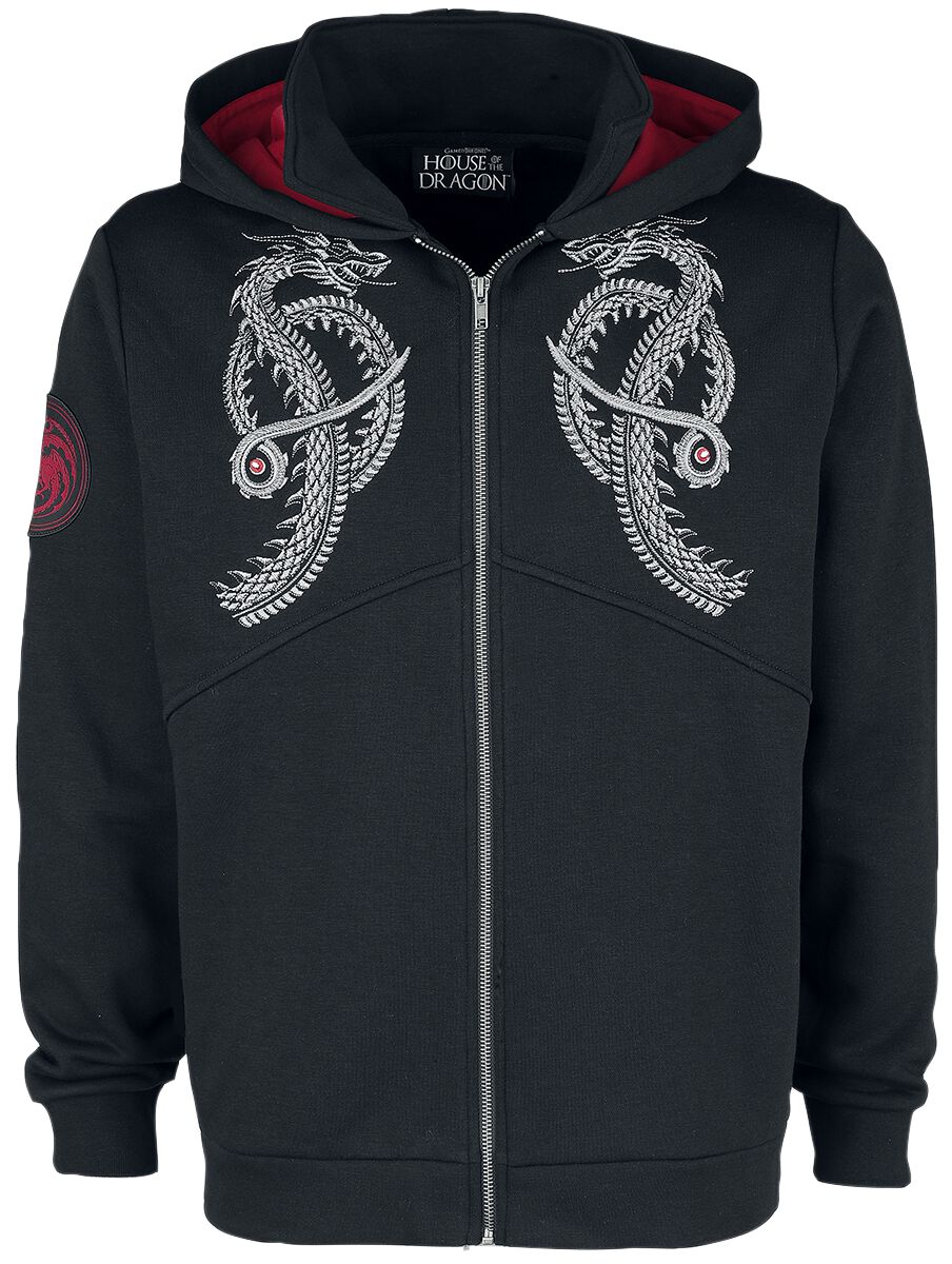 Game of Thrones House of the Dragon Hooded zip black