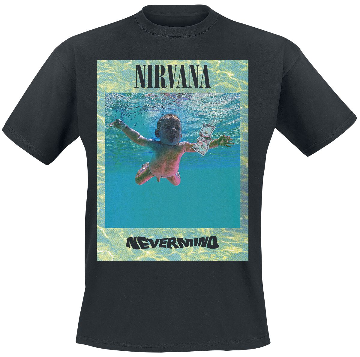 Ripple Overlay T-Shirt schwarz von Nirvana