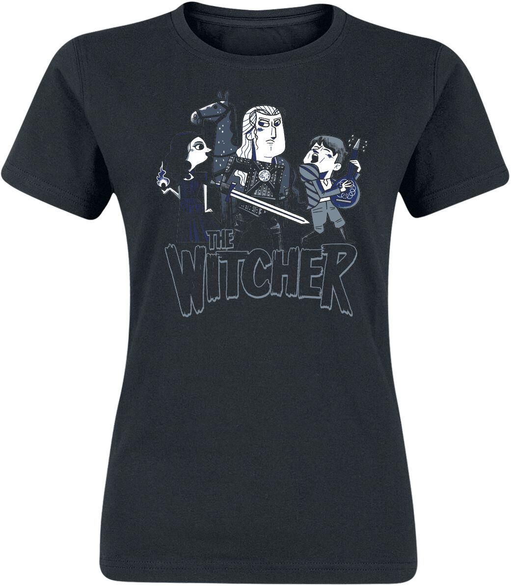 T-Shirt Manches courtes de The Witcher - Team Illustrated - S à XXL - pour Femme - noir