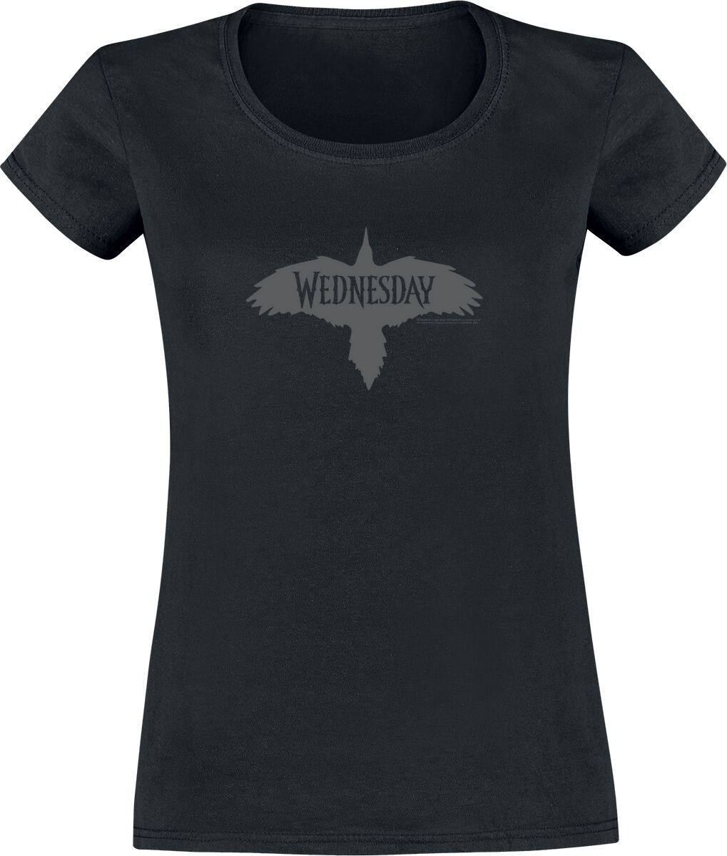 Raven Wednesday T-Shirt schwarz von Wednesday