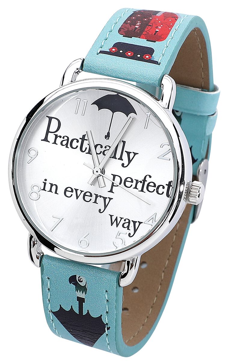 Montres bracelets Disney de Mary Poppins - Practically Perfect In Every Way - pour Femme - bleu