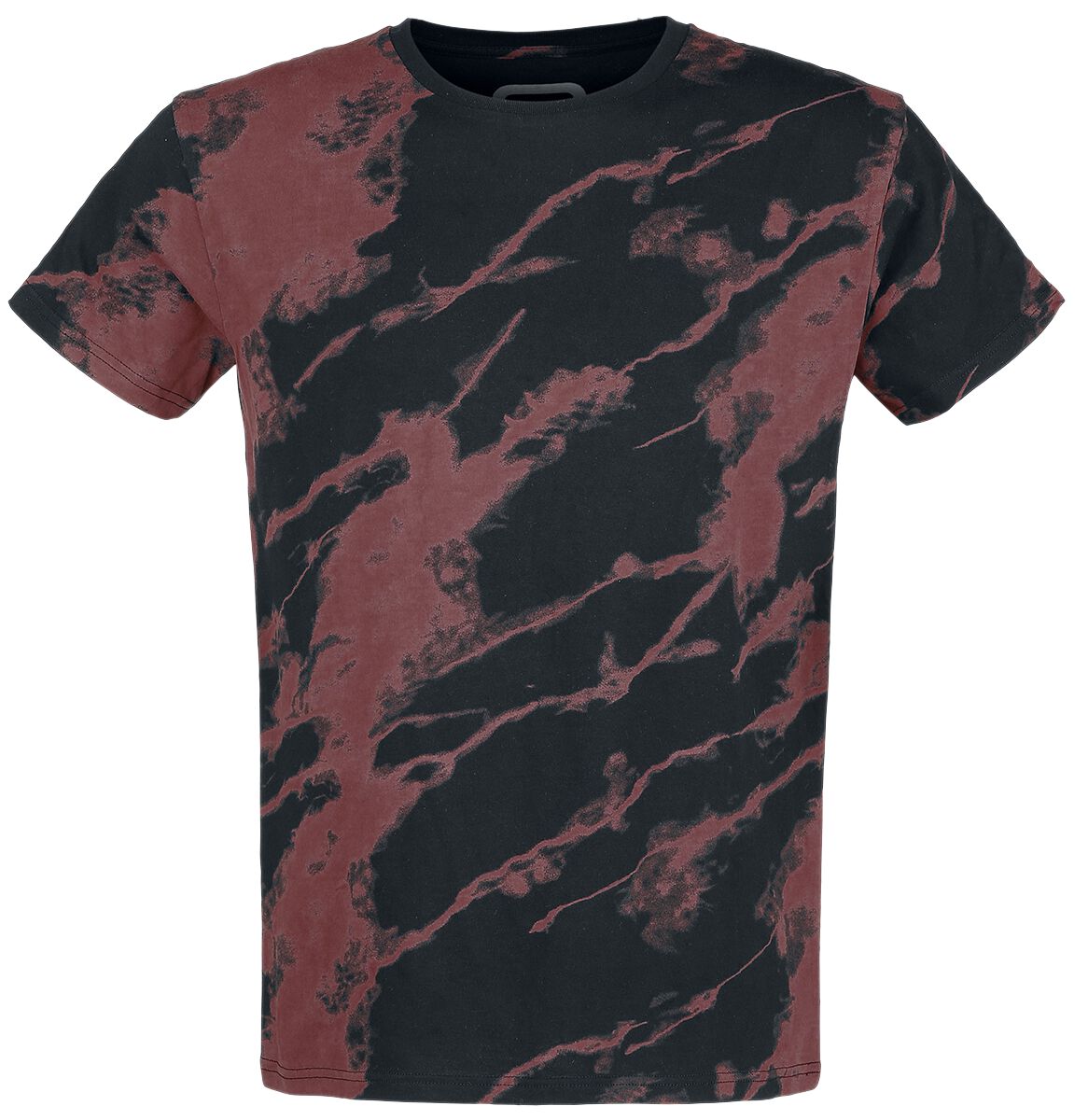 T-Shirt für Männer  schwarz/bordeaux Batik T-Shirt von RED by EMP